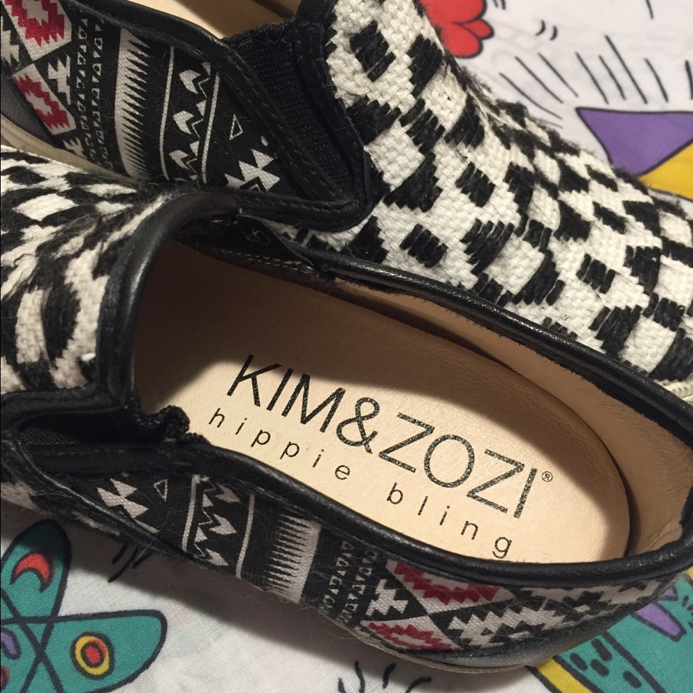 cool boho textured slip ons!